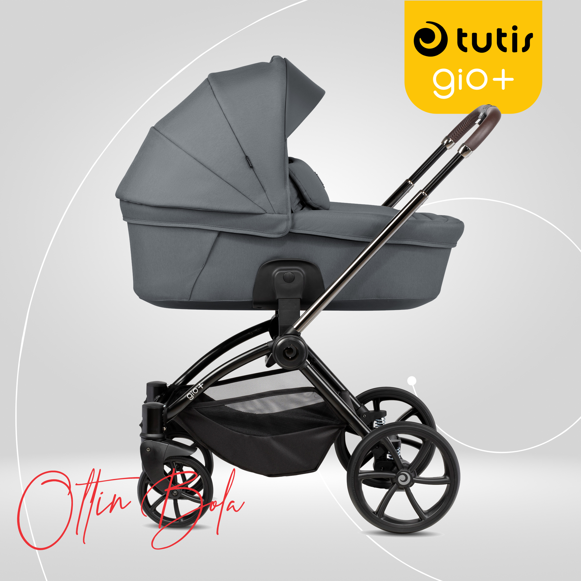 Коляска детская Tutis "GIO+", универсальная, 2 в 1, 143133 GRIGIO — фото 1