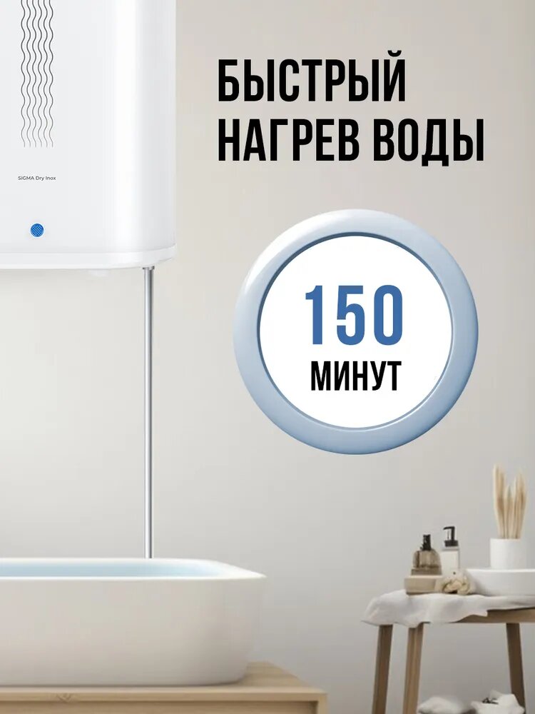 Накопительный водонагреватель Royal Clima Sigma Dry Inox RWH-SGD80-FS электрический - фото №6