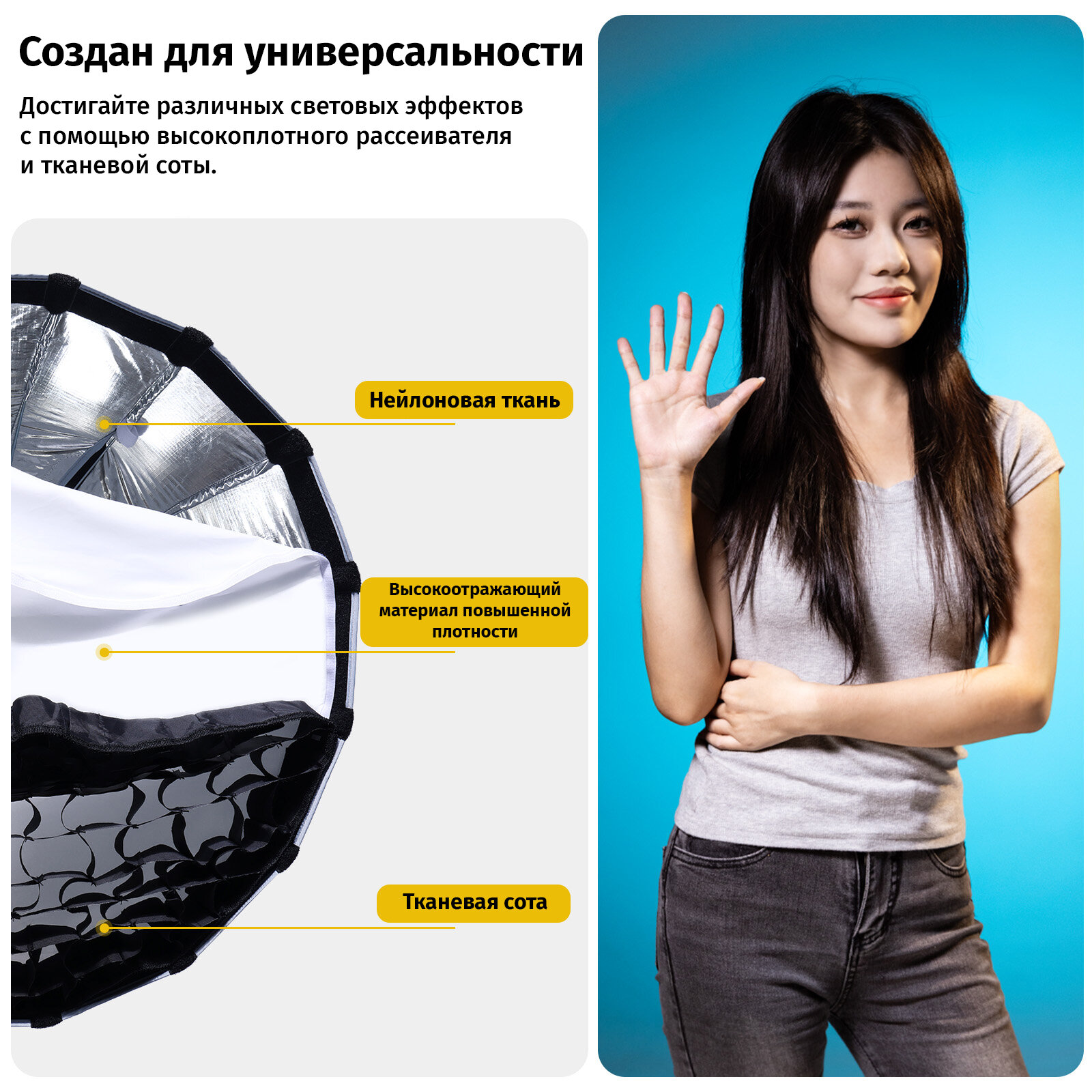 Софтбокс Ulanzi LAS003 Fold D60 60см mini Bowens — фото 1