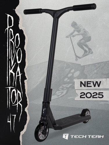 Изображение товара Трюковой самокат TechTeam Provokator 47 (Black), алюминиевый, на рост 120-160 см