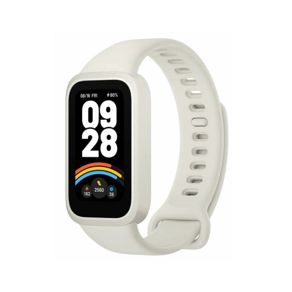 Умный фитнес браслет часы Xiaomi Smart Mi Band 9 Active beige white, глобальная версия, с русским языком