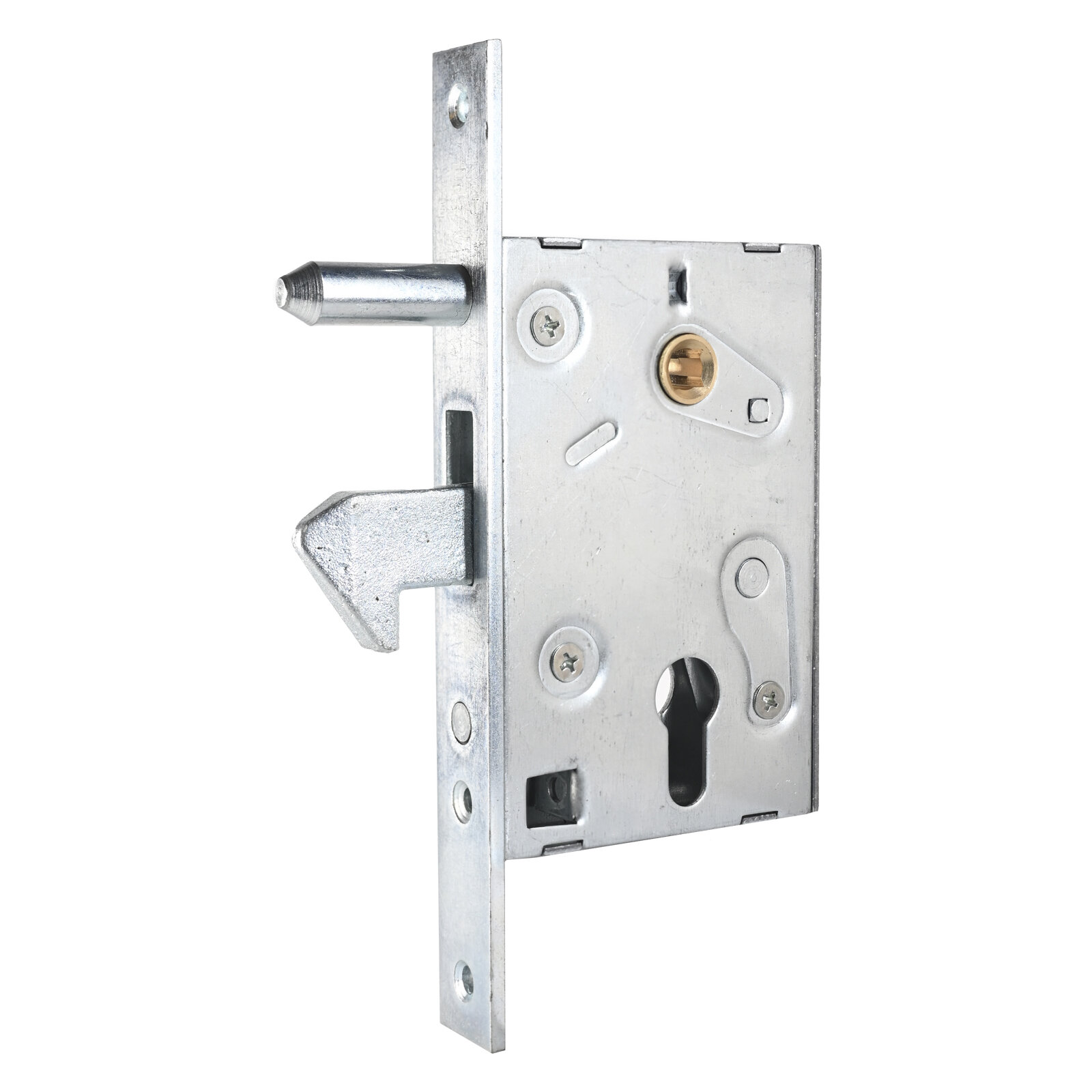 Замок врезной для откатных ворот булат ЗВ4-1К.50.72.25.04 хром без ручки