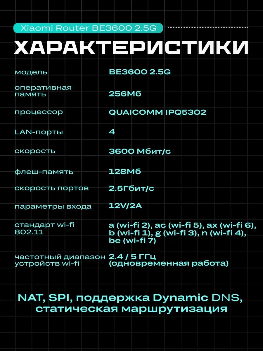 Сравнение Xiaomi BE3600 с другими роутерами линейки