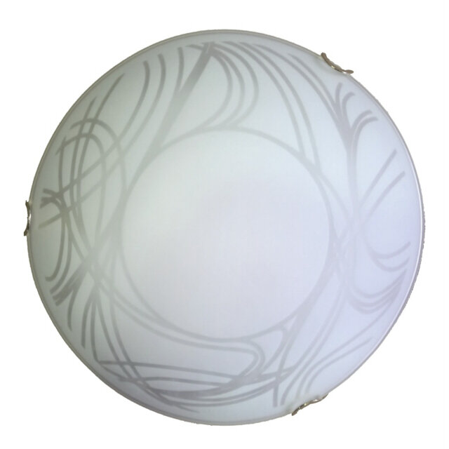 Светильник настенно-потолочный балтийский стиль Kirsten 2х75Вт Е27 стекло белый