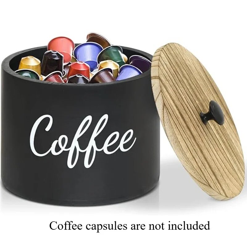 Coffee Capsules Storage Box Wooded Coffee Pods Storage Basket Coffee Filter Storage Container Kitchen D
