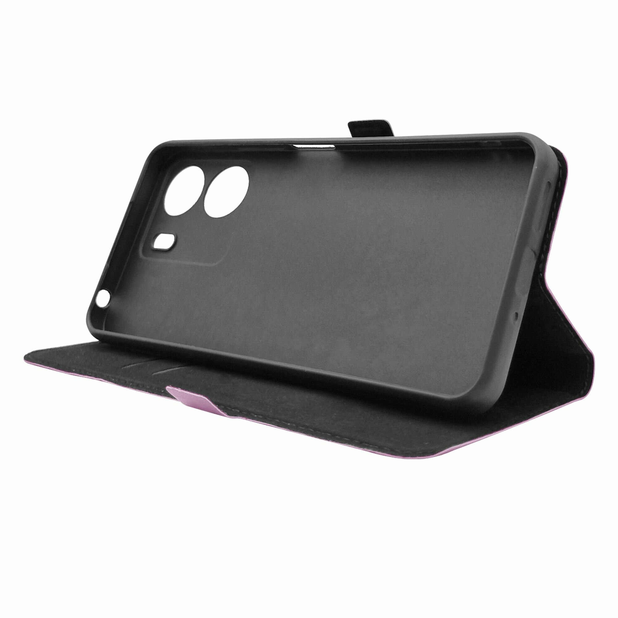 Чехол на Xiaomi Redmi 13C, POCO C65 (Ксиоми Редми 13С, Поко С65) фиолетовый книжка эко-кожа с функцией подставки отделением для пластиковых карт и магнитами Book case, Miuko — фото 1