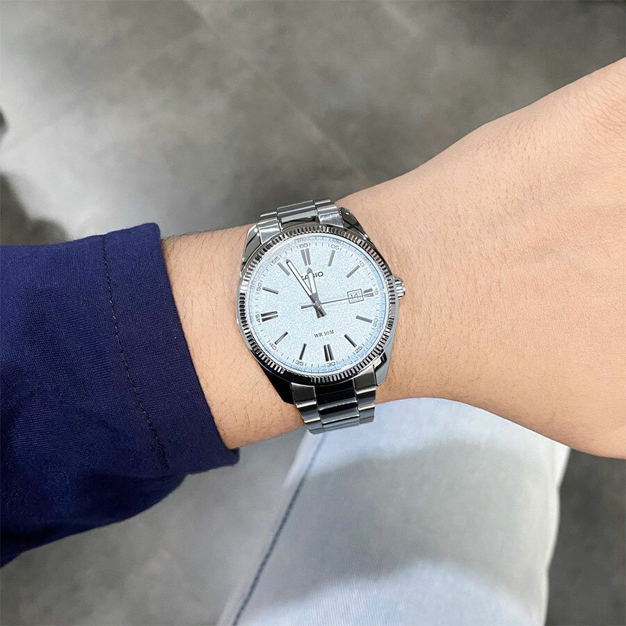 Наручные часы CASIO, голубой, серебряный — фото 1