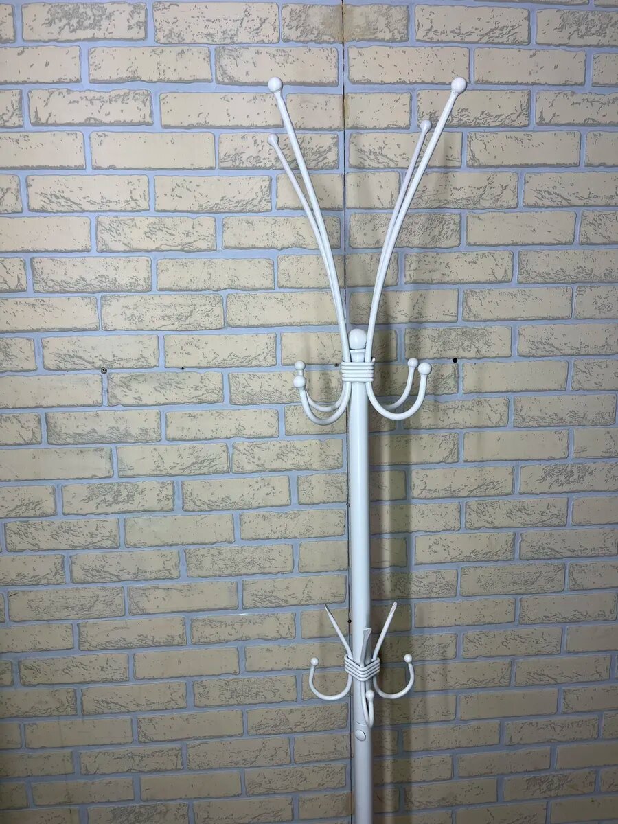 Кованая вешалка напольная, Студия кованой мебели Нива, цвет слоновая кость — фото 1