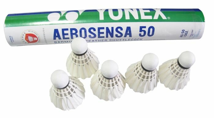Воланы Yonex Aerosensa 50 (12 шт), перьевые