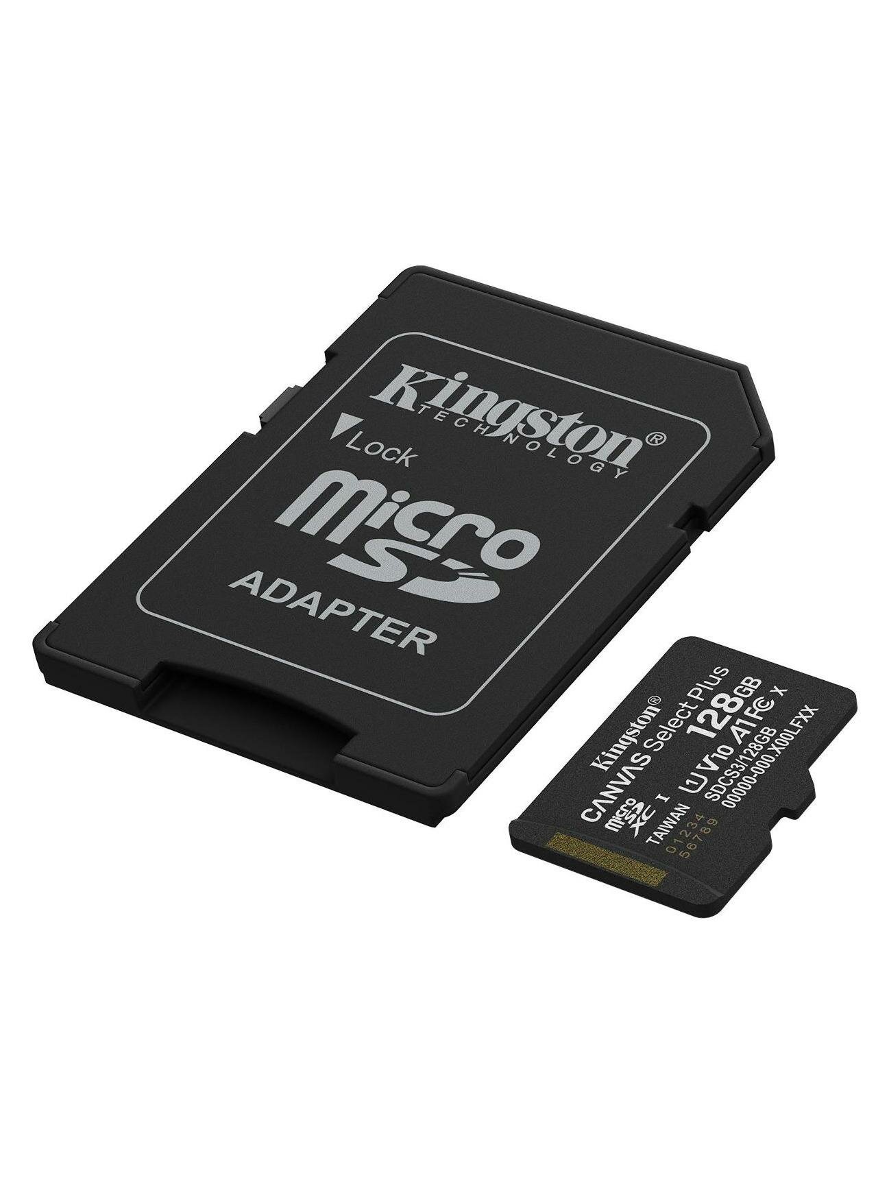 Карта памяти MicroSD Kingston Canvas Select Plus Gen3 128GB — фото 1