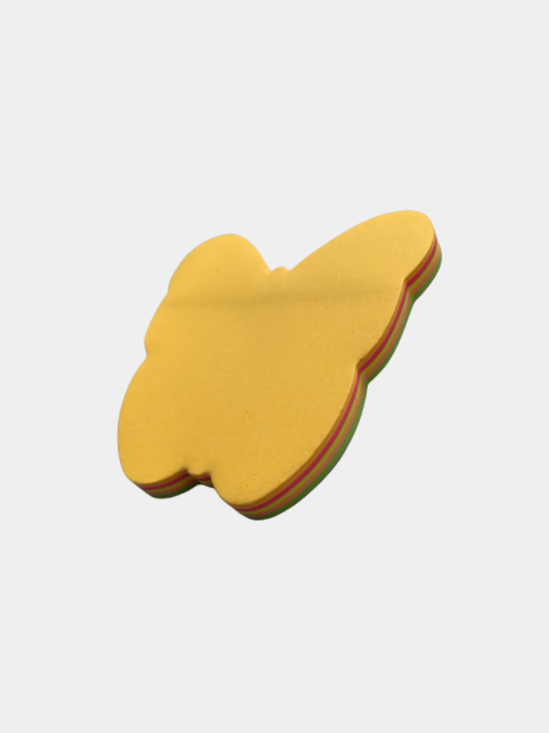 Бумага для заметок "Бабочка" стикеры, желтый, 75x65 мм, 1 блок