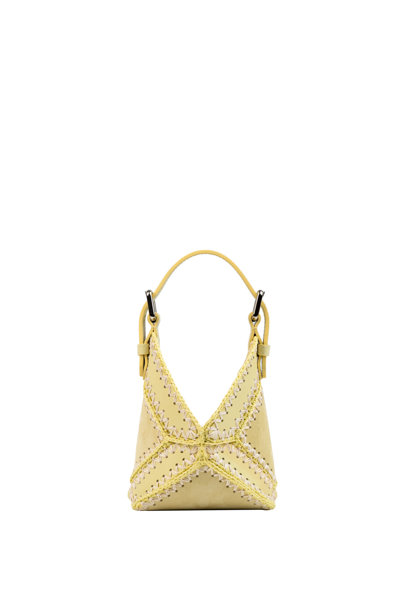 Сумка IMAKEBAGS, фактура гладкая, бархатистая, матовая, светло-желтый