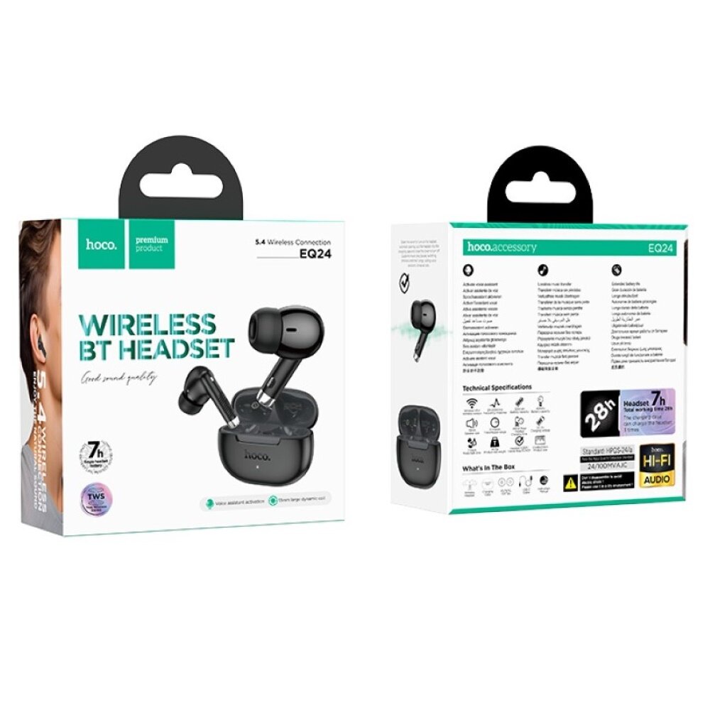 Наушники беспроводные TWS HOCO EQ24 Estrella, bluetooth V5.4 (Черный)