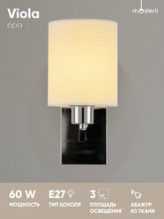 Светильник настенный Бра Moderli V2680-1W Viola, хром, молочно-белый