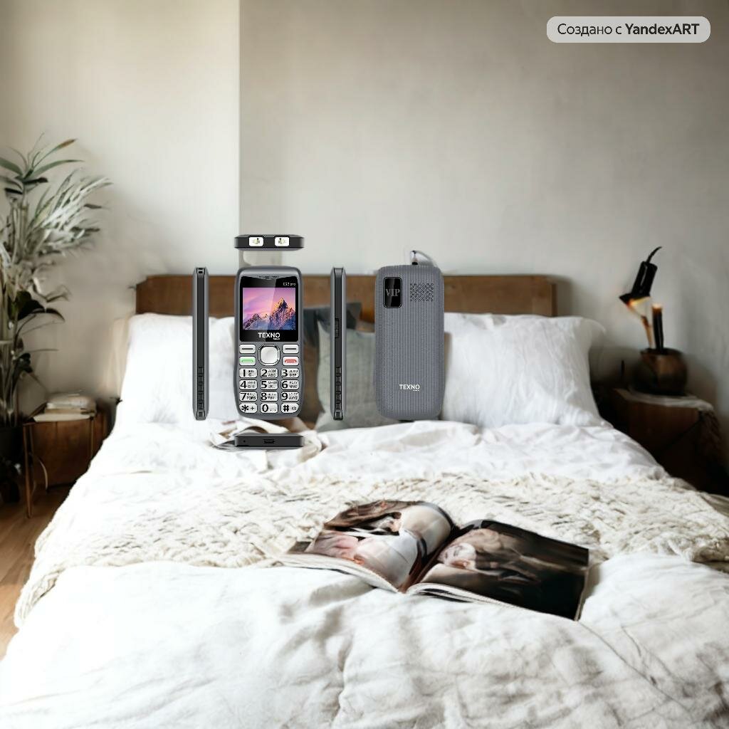 Texno Max 023 Pro кнопочный телефон, телефон с двумя SIM, серый — фото 1
