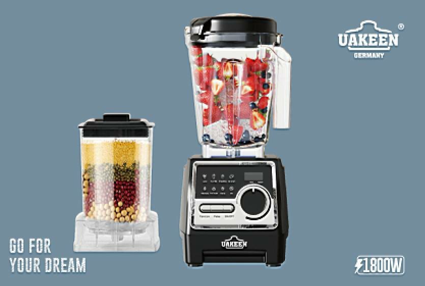 Профессиональный блендер UAKEEN ZL-2402 мощностью 1800 Вт из нержавеющей стали