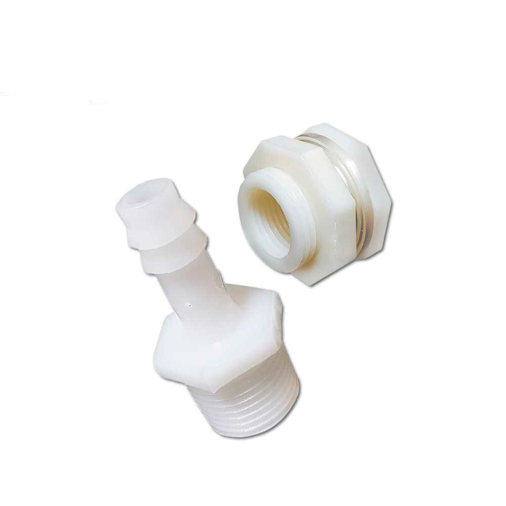 Комплект штуцер 1/2 + врезка 1/2 1 шт. Под канистру бак или любую емкость для шланга  для ПВХ трубки