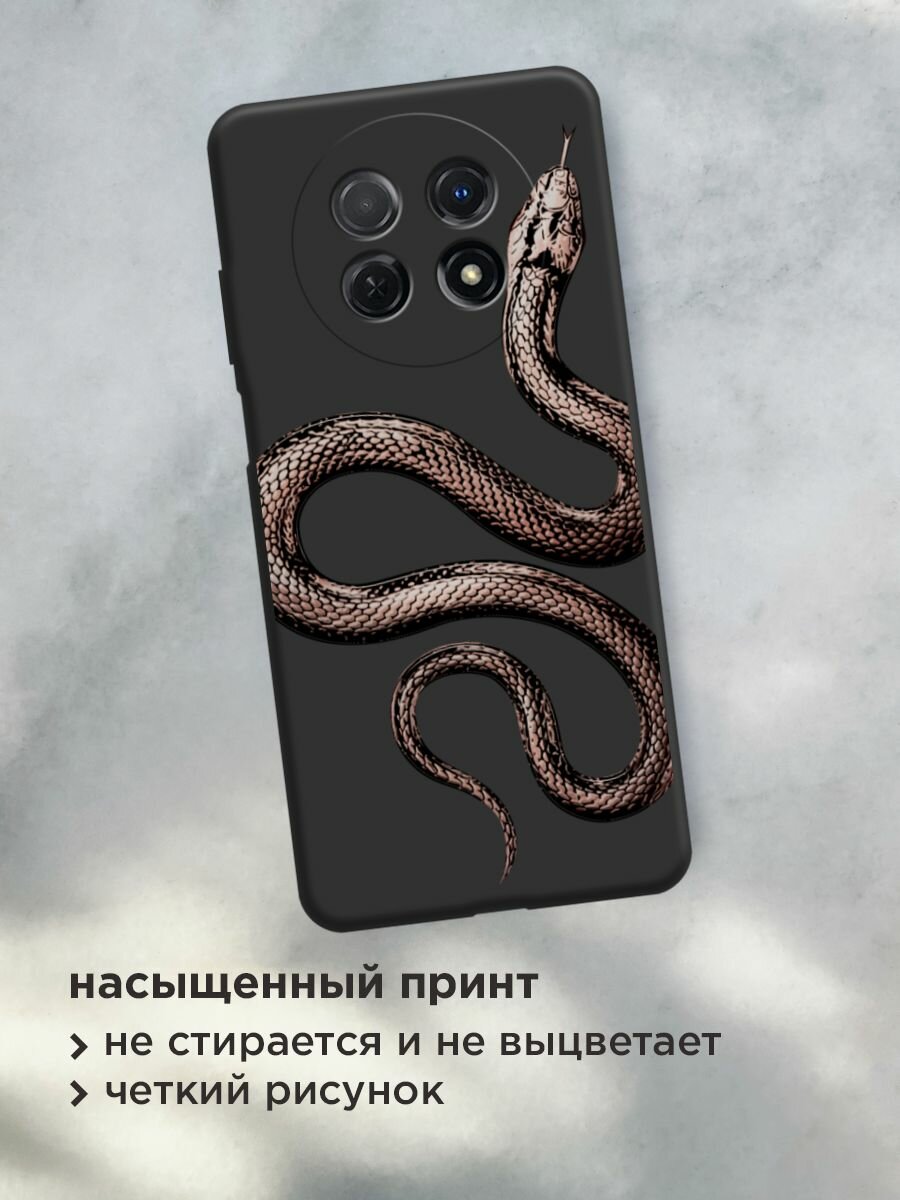 Чехол на Huawei Nova Y91 / Хуавей Нова Y91 с принтом "Rose snake 2" — фото 1