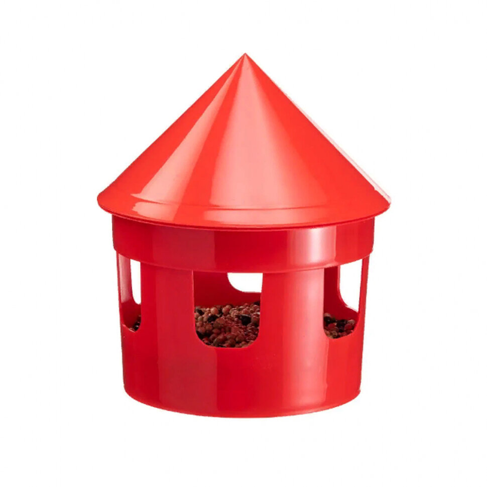 Кормушка для диких птиц Ferplast Locri 84548722 красная пластиковая 215х215х255 см