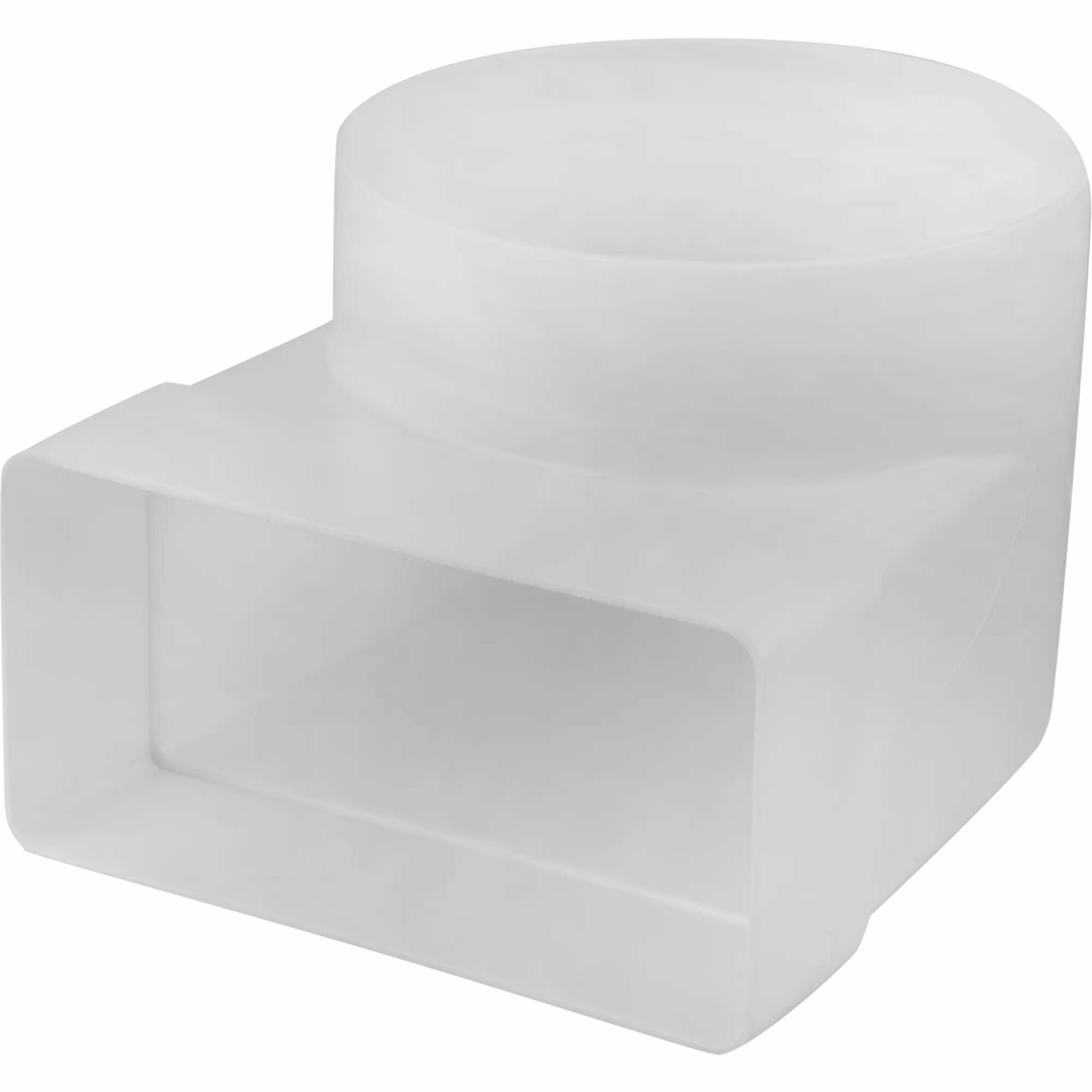 Переходник угловой для плоских-круглых воздуховодов Equation 55x110 мм D100 мм пластик