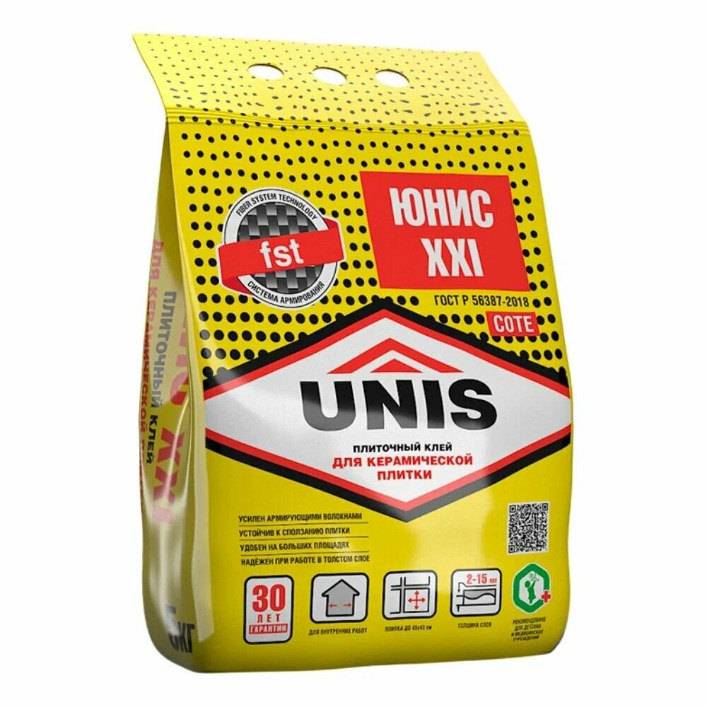 Клей для плитки и камня Unis XXI класс С0 ТE 5 кг