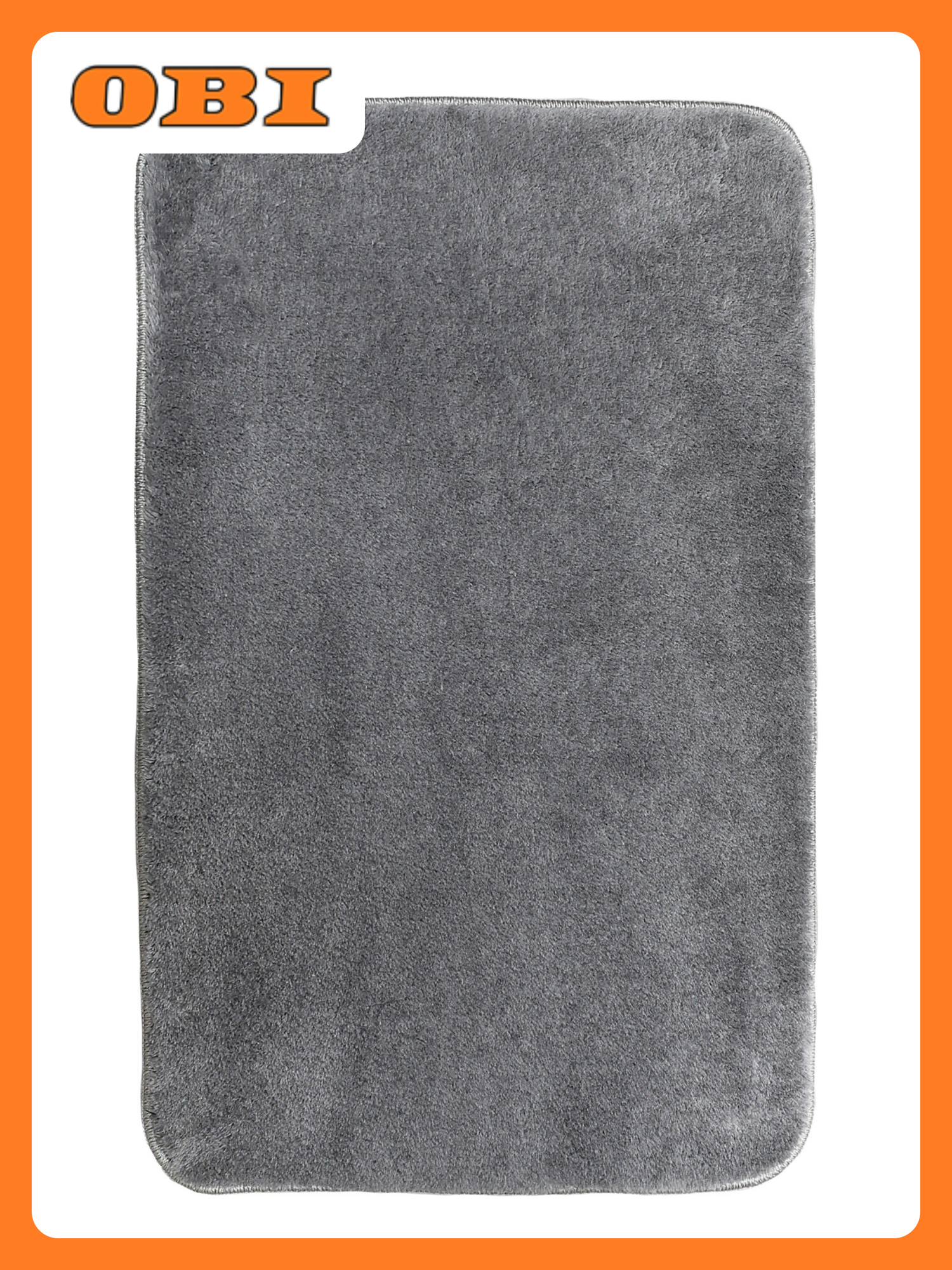 Коврик для ванной комнаты 60*100 см полиэстер SOLID SILVER