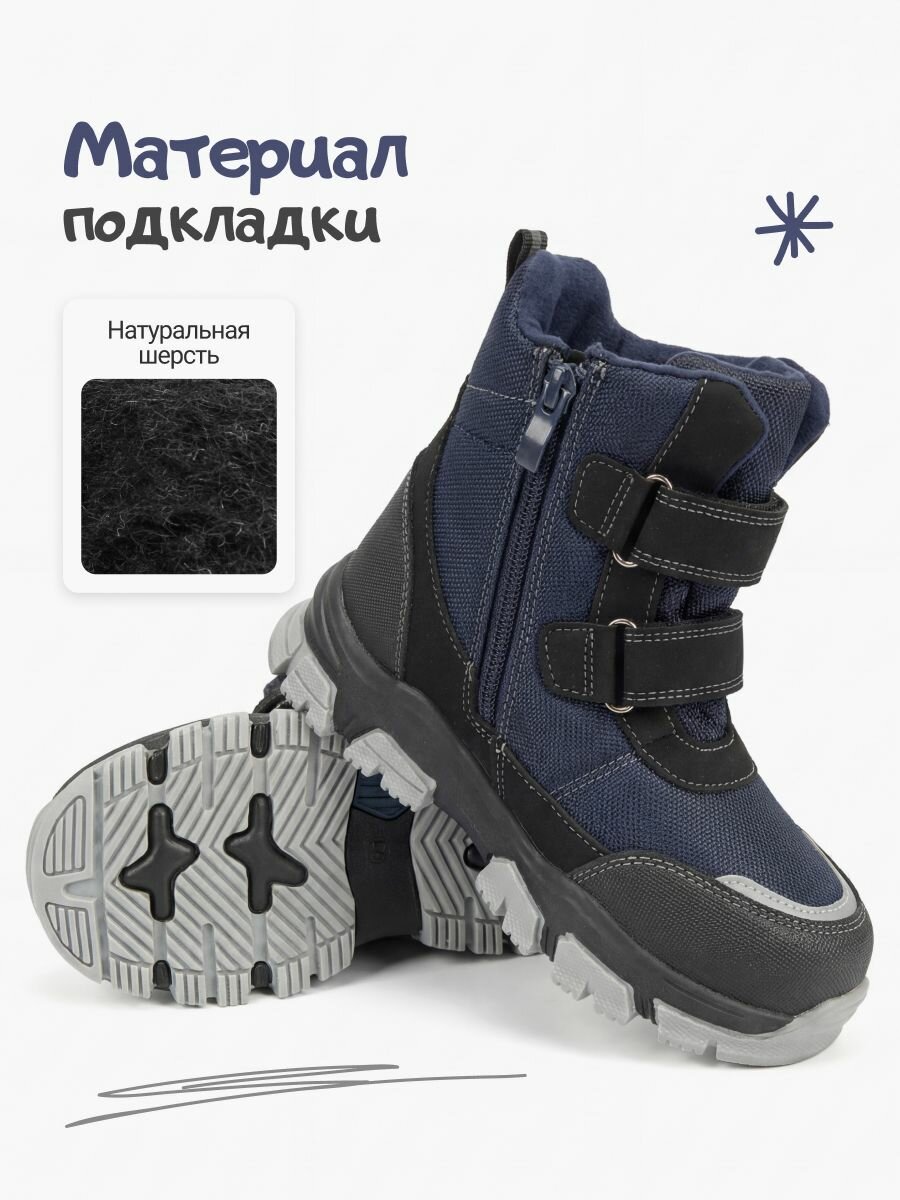 Дутики Biker, размер 32, синий — фото 1