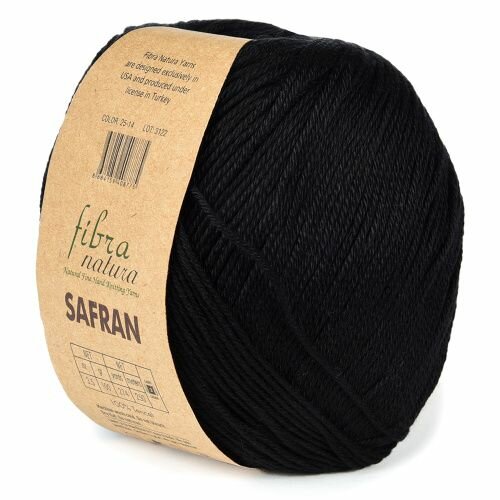 Пряжа Fibra Natura Safran 25-14 (5 мотков по 100г/250м) черный