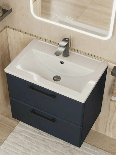 Изображение товара Тумба под раковину для ванной подвесная Uperwood Foster New 60 см, черная