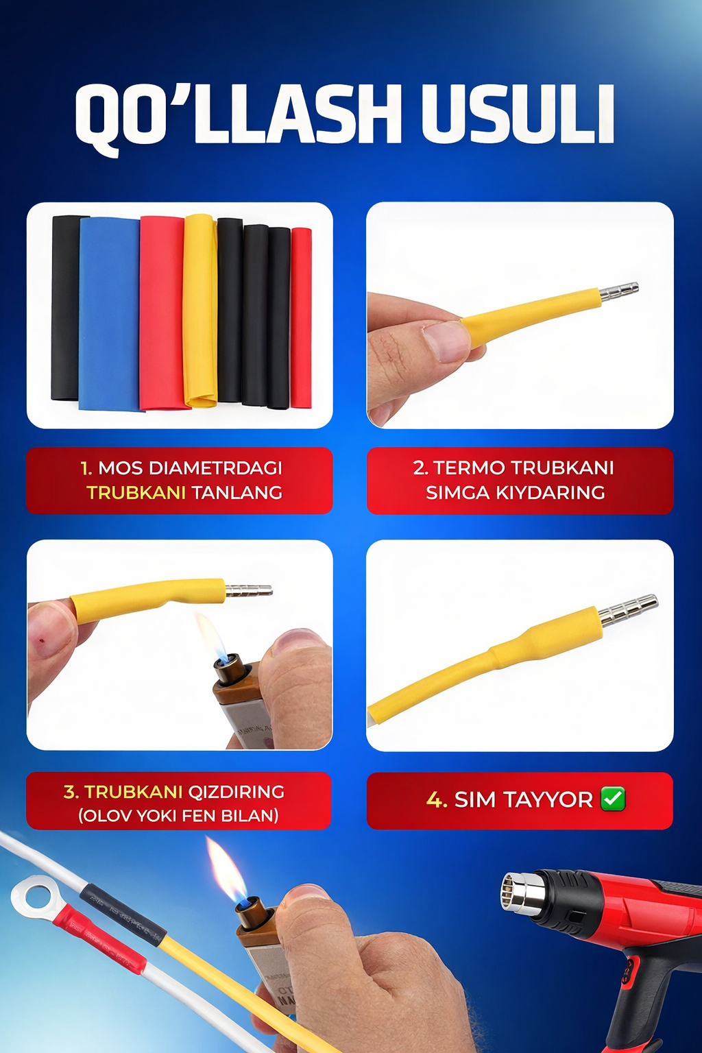 Термоусадочные трубки Д 14 зеленый ESS 1m — фото 1