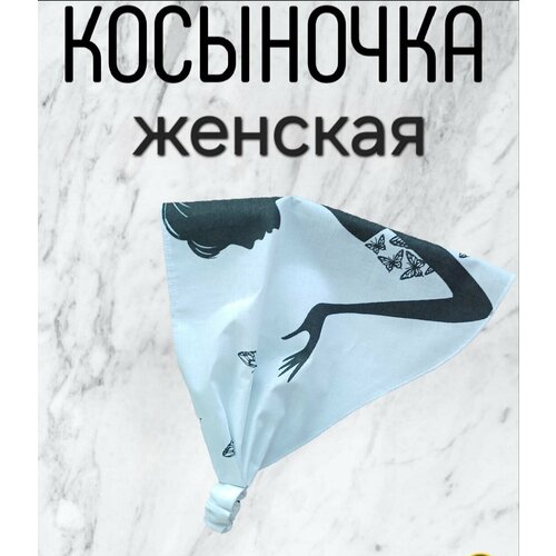 фото Косынка для женщин из хлопка 100% , ручная работа, от лету декор россия