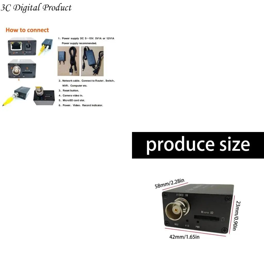 Конвертер TVI/CVI/CVBS в IP OOTDTY Q84A