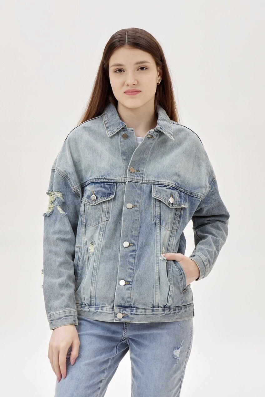 Куртка джинсовая Selfie, размер S, голубой — фото 1