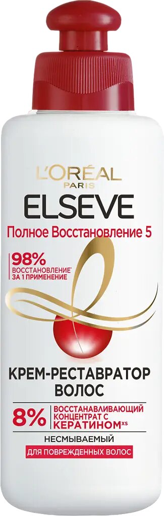 Loreal Paris Elseve Крем-реставратор для волос Полное Восстановление 5 для поврежденных волос 200 мл 1 шт