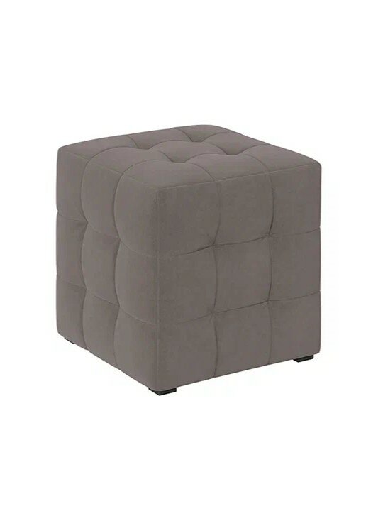 Пуф ТриЯ Тип 1 велюр мокко экокожа для спальни прихожей гостиной бежевый