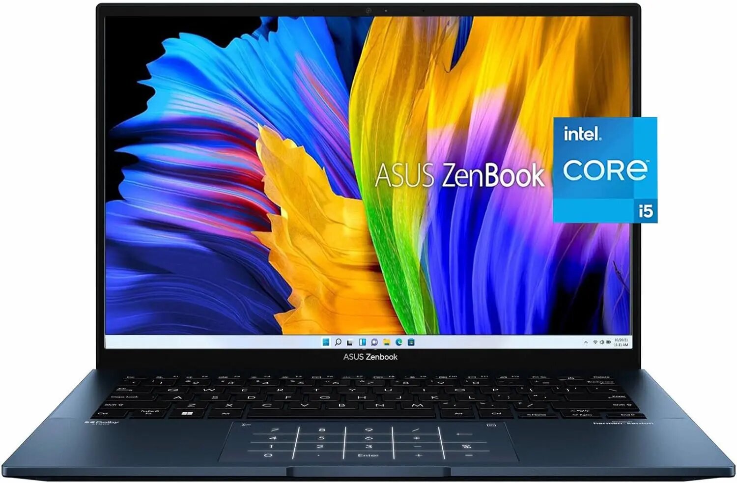 Ноутбук Asus Zenbook 14 OLED (UX3402ZA-KM018W) / i5-1240P / 8GB / SSD 512GB / Windows 11 Pro / 14", темно-синий