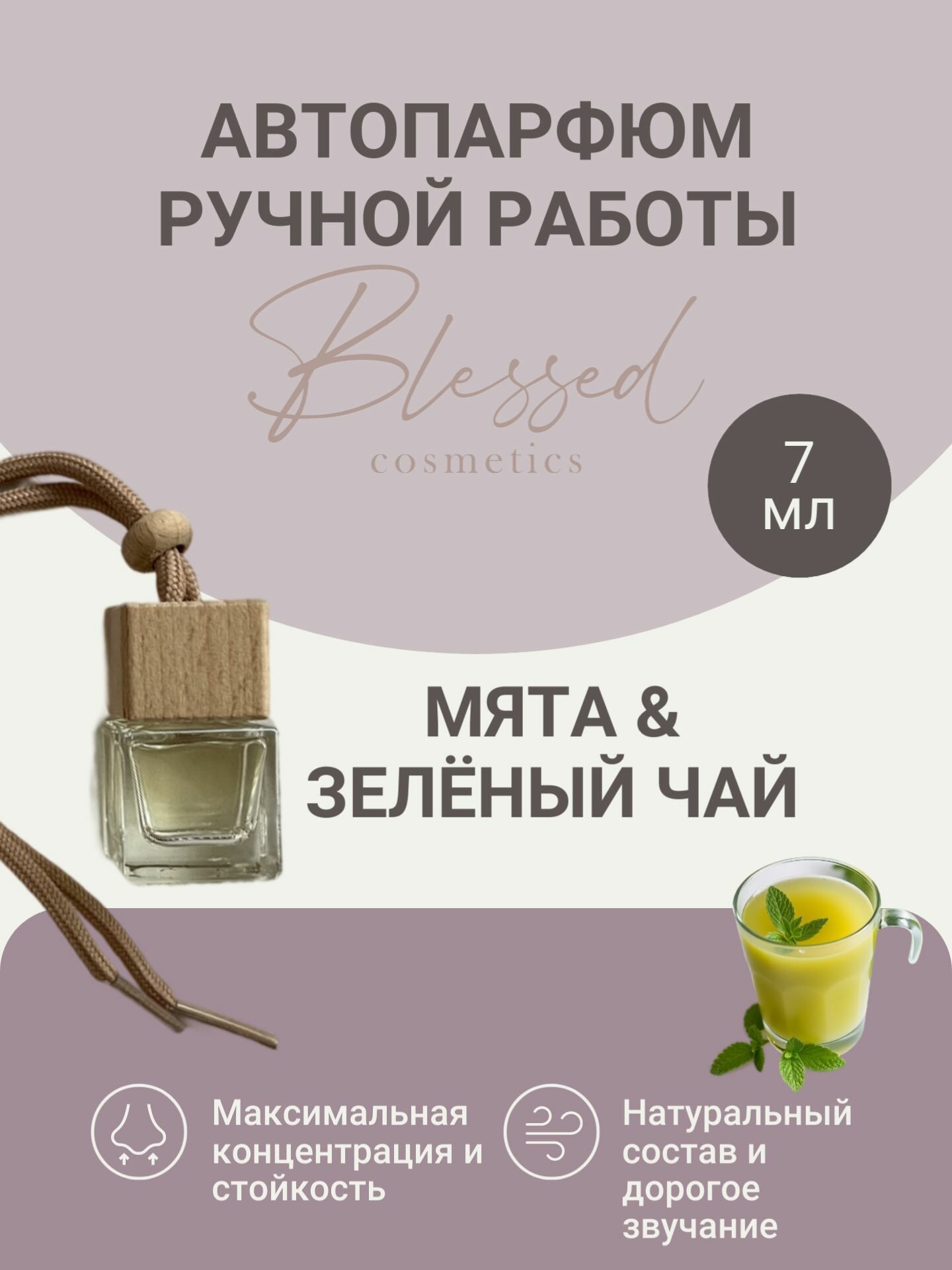 Автопарфюм ручной работы Мята & Зелёный чай