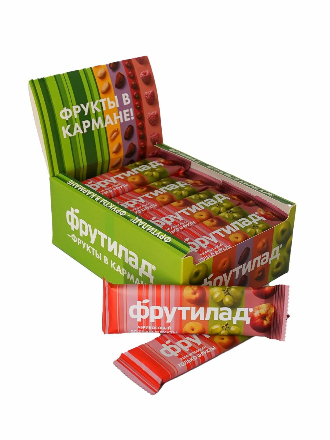 Натуральные фруктовые батончики Фрутилад "Только фрукты" 24 шт./720 грамм.