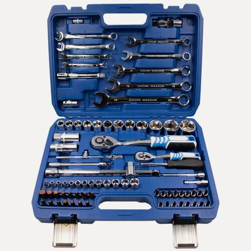 Изображение товара Набор инструментов для автомобиля 82 пр.1/2", 1/4" с комбинированными ключами GOODKING