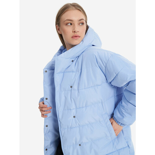 фото Пальто gsd w gsd long coat, размер 42/44, васильковый