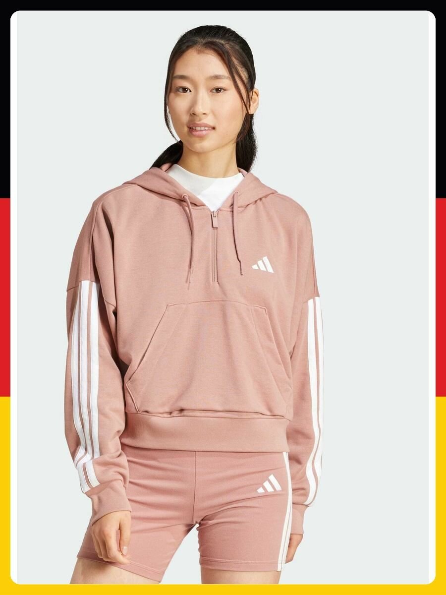 Толстовка спортивная adidas, размер S, , розовый