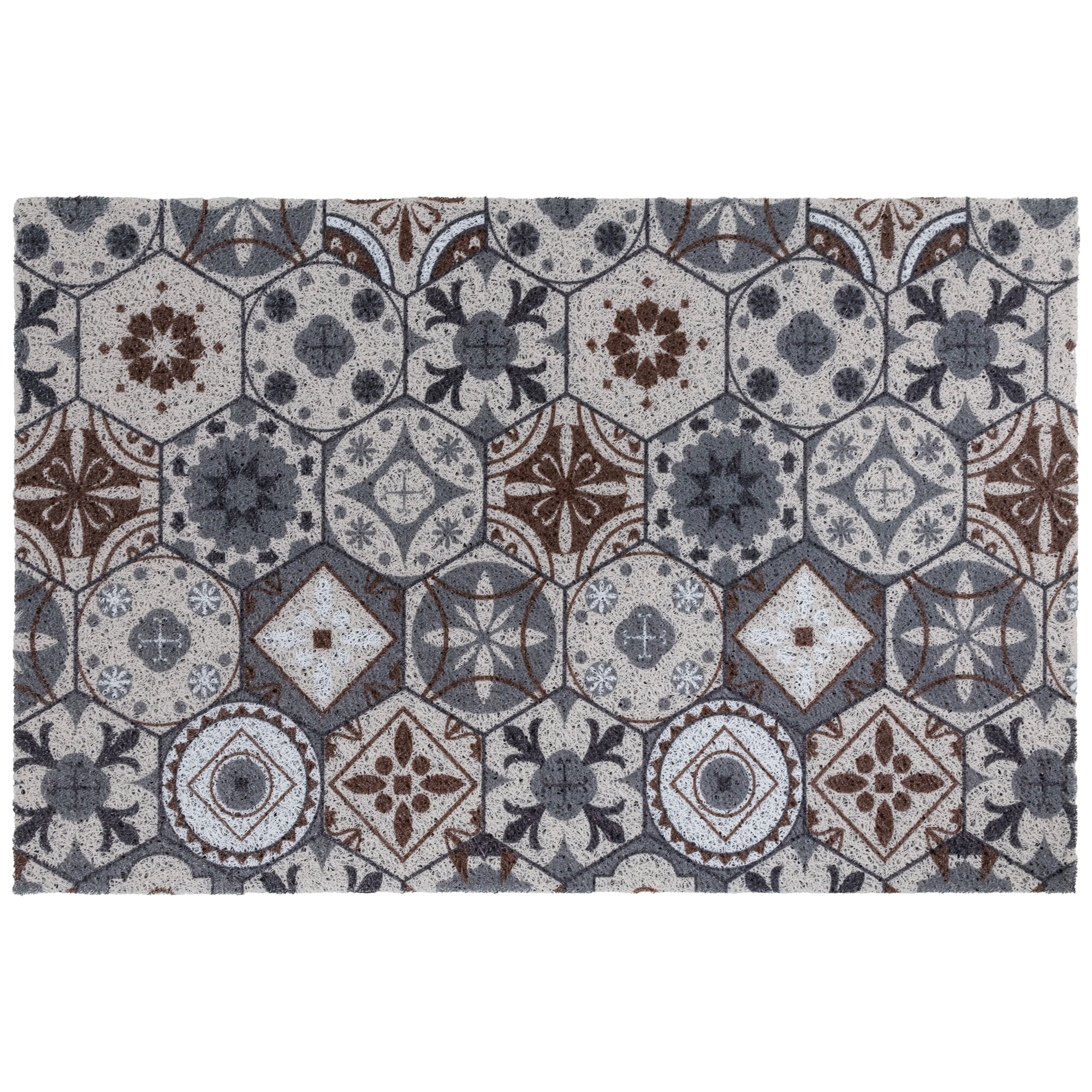 Коврик придверный Dabar Абстракция ПВХ противоскользящий 50x80 см