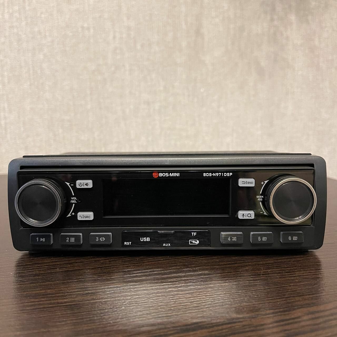 Процессорная автомагнитола DSP 9 RCA 1 din для авто BOS-N971 / мощность 80W расширенный эквалайзер / с Bluetooth, AUX, USB/ управление с приложения — фото 1