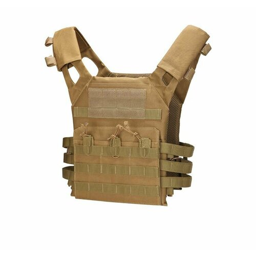 Тактический разгрузочный жилет плитник, песочный
