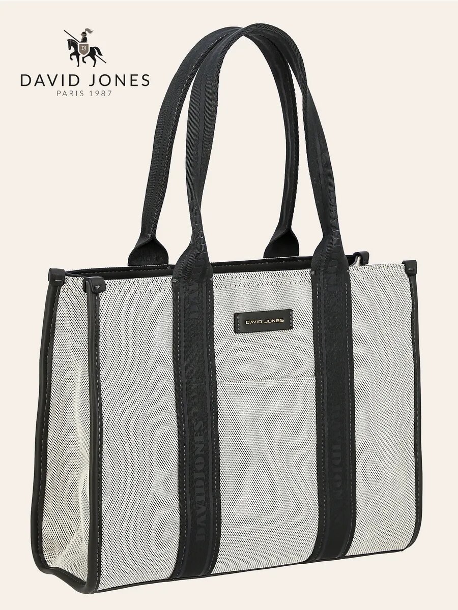 Сумка DAVID JONES, черный/бежевый