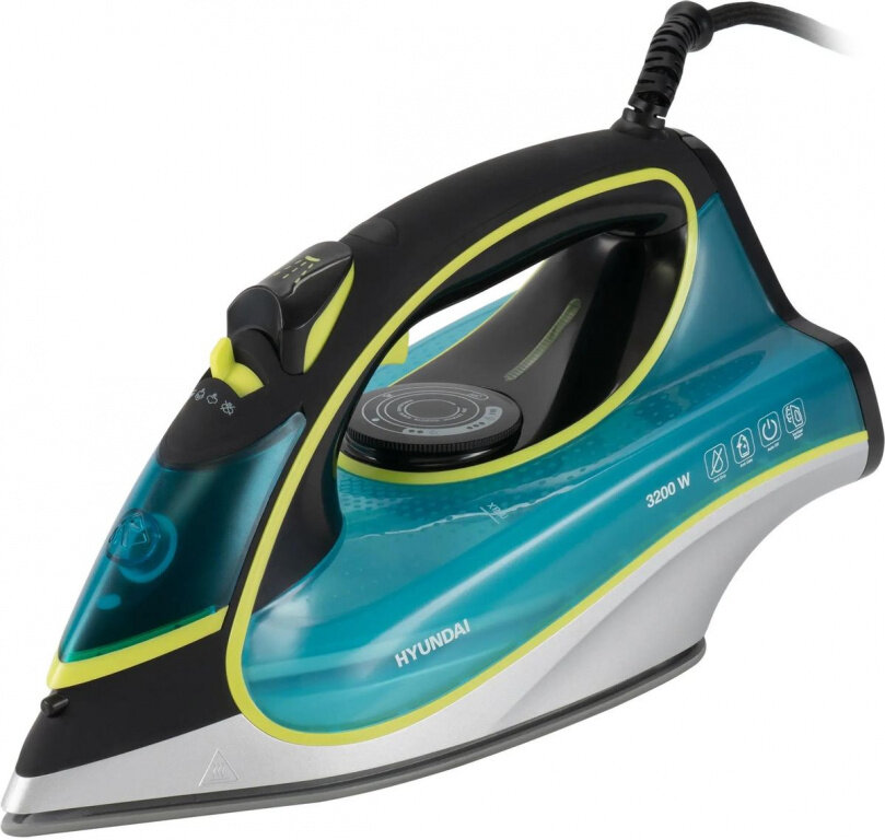 Утюг Hyundai H-SI01450 голубой/желтый