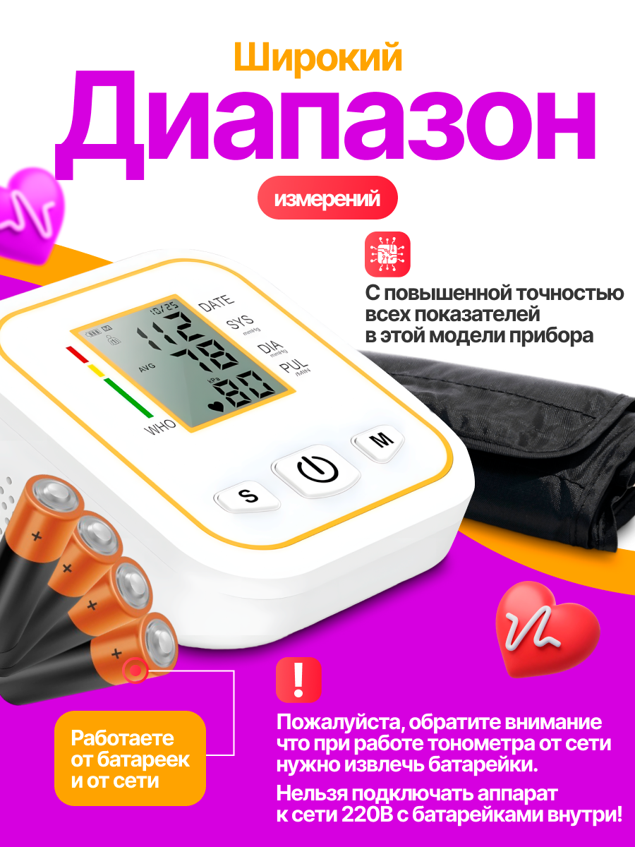 Тонометры Тонометр для измерения давления автоматический электронный DOCBIK