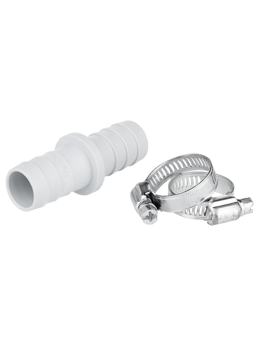 Соединитель поливочных шлангов 3/4" в комплекте с хомутами — фото 1