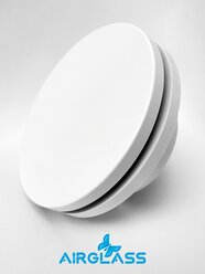 Приточный клапан вентиляционный в стену AIRGLASS KIV-125 (оголовок КИВ-125). Диффузор, анемостат
