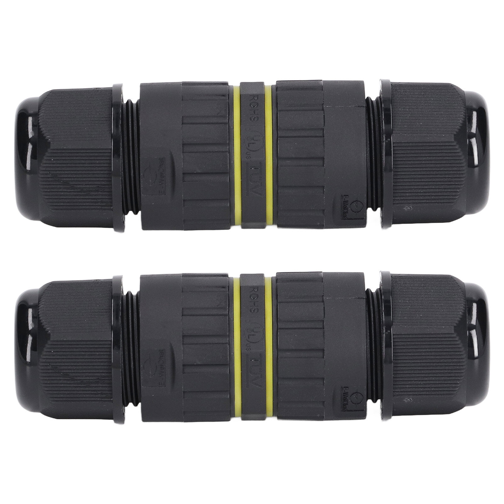 2PCS M25 4-Core Junction Box Connector IP68 Waterproof for Electrical Garden Cable, 10-14mm, Outdoor Use